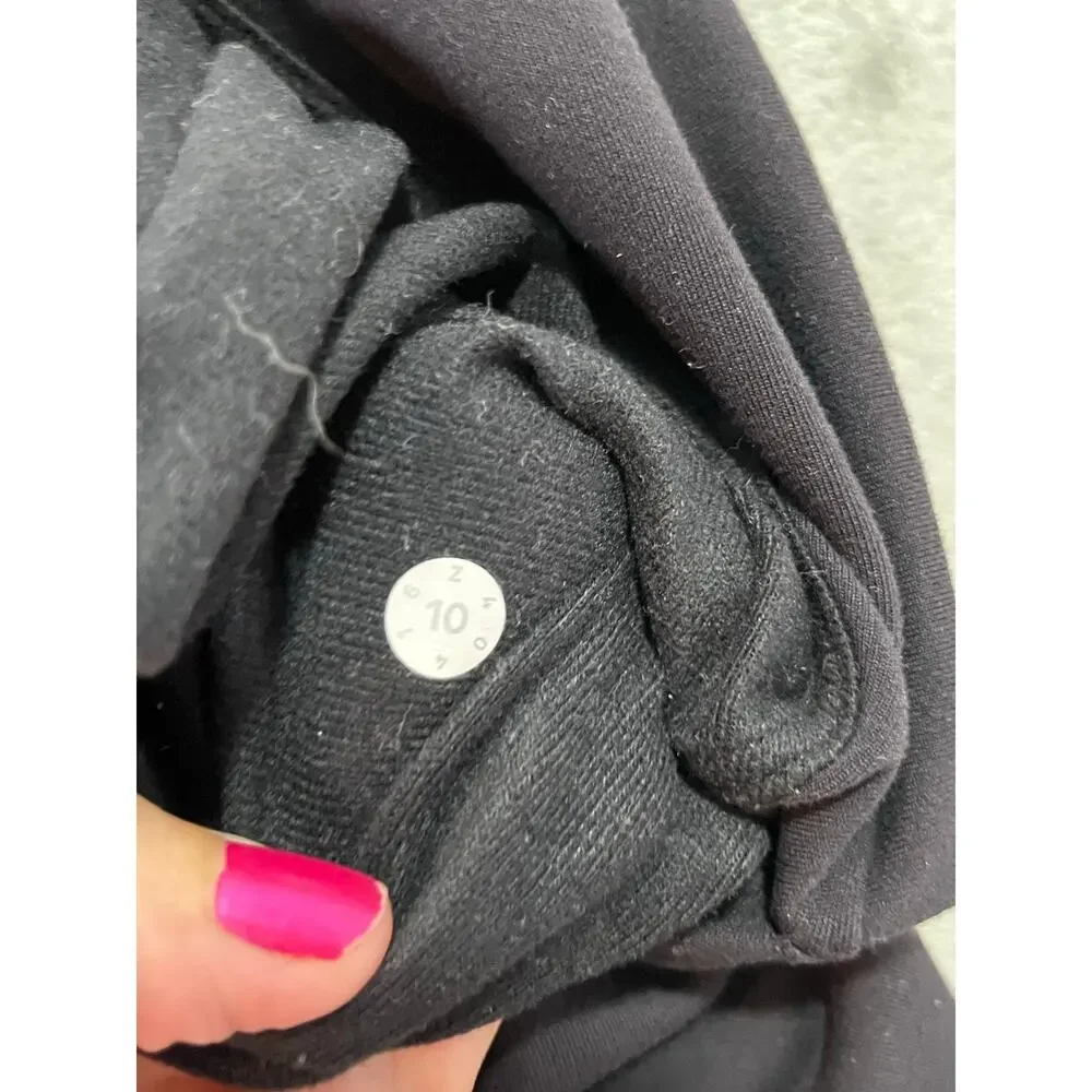 Lululemon Black High‎ Rise Drawstring Tapered Jogger Pants Women's Size 10